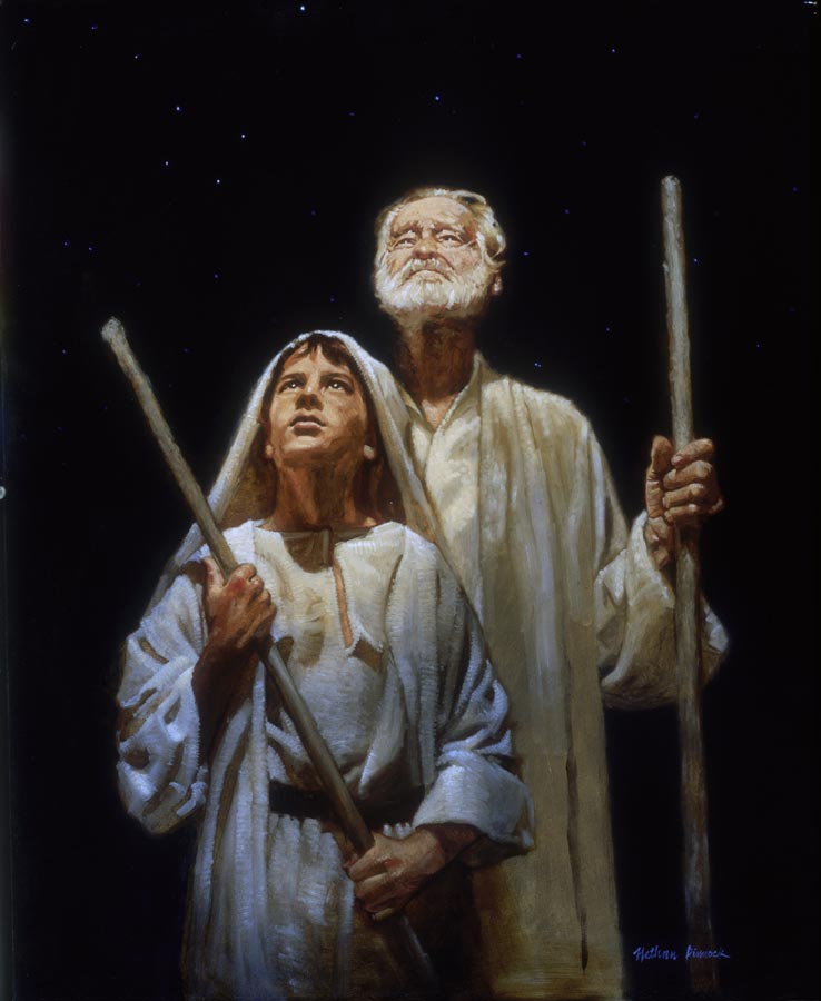 Two Shepherds - Oil Painting by Nathan Pinnock